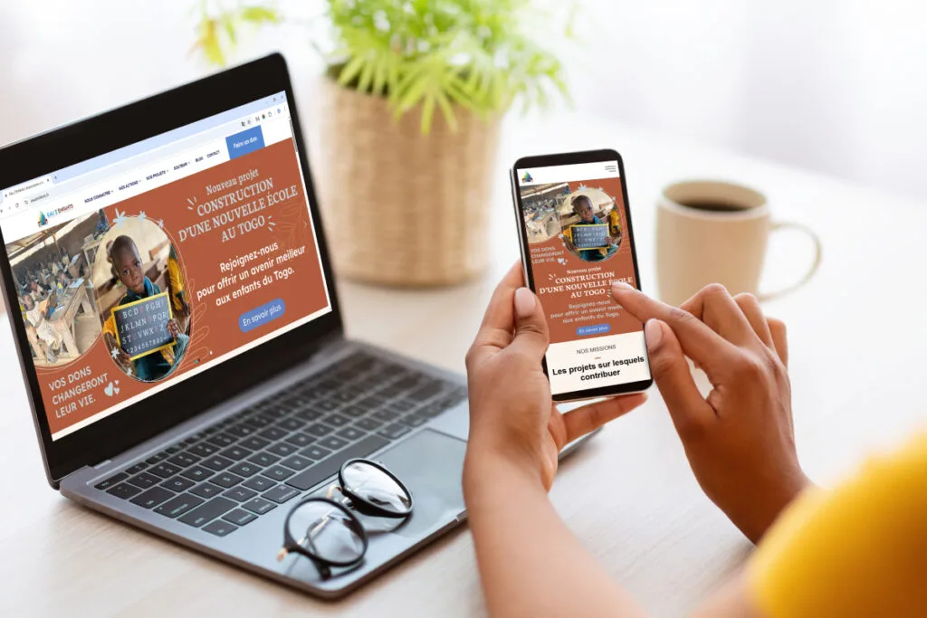 Mockup responsive website EauZenfants Association