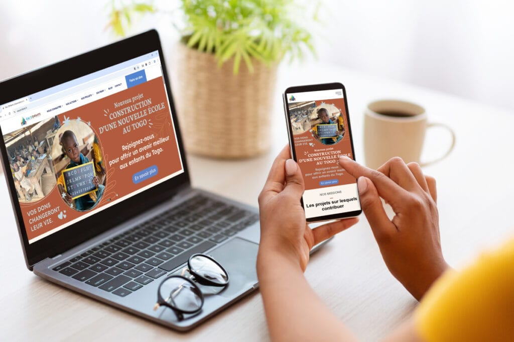 Mockup site web responsive Association EauZenfants