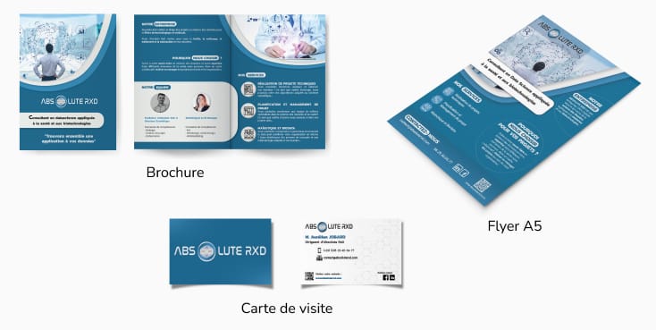Supports de communication (Brochure, flyer, carte de visite) Absolute RxD