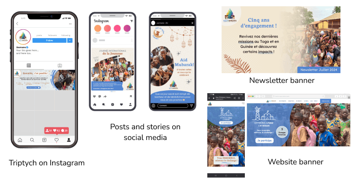 Digital communication meterials and visuals - Eau Z'Enfants Association