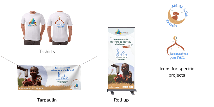 Printed communication materials - Eau Z'Enfants Association