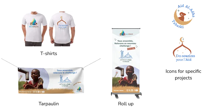 Printed communication materials - Eau Z'Enfants Association
